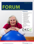 Titelseite des DKG-Mitgliedermagazins FORUM, Ausgabe  02/2022, zum Schwerpunktthema "Prävention"
