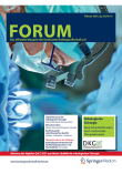 Titelseite des FORUM, Mitgliedermagazin der Deutschen Krebsgesellschaft, Ausgabe 1/2021 zum Thema "Onkologische Chirurgie"